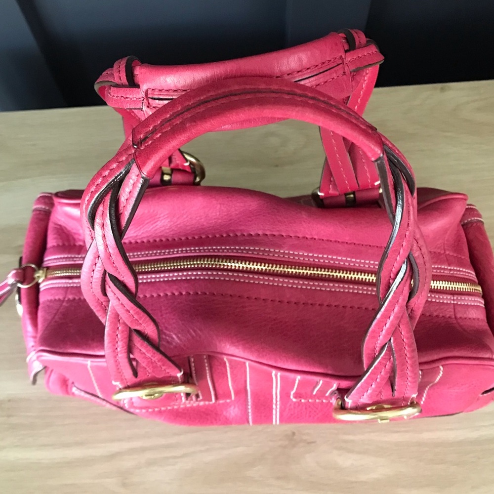 Coach Mia Vintage Leather Shoulder Bag 10048 Y2K 2006, Rare Pink, Braided Strap - Picture 14 of 16